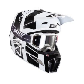 Casco Moto 3.5 + Goggles Velocity Blanco