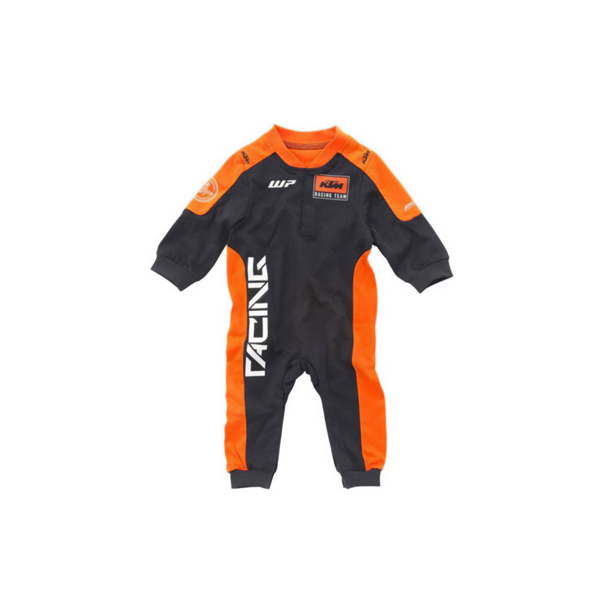 BODY M/LARGA TEAM BEBE NARANJA/NEGRO