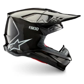 ALPINESTARS SUPERTECH S-M10 SOLID HELMET ECE 22.06 - BLACK GLOSSY CARBON