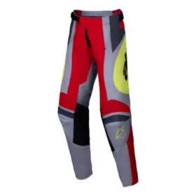 PANTALON ALPINESTARS YTH RACER GRIS/ROJO BRILLANTE