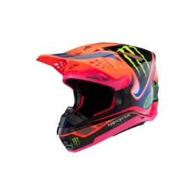 CASCO S-M10 DEEGAN NARANJA/MORADO/ROSADO FLUO
