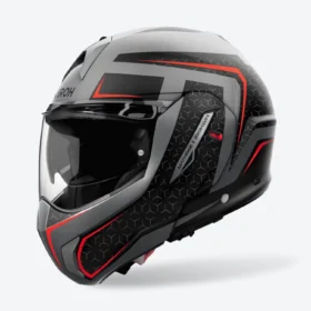 CASCO MATHISSE 2 MAGNET - NEGRO/GRIS/ROJO