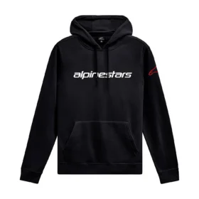 POLERA C/CAPUCHA RACE WORDMARK - NEGRO/BLANCO