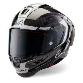 ALPINESTARS SUPERTECH R10 ELEMENT HELMET ECE06/DOT/FIM - BLACK CARB SILVER BLACK GLOSSY