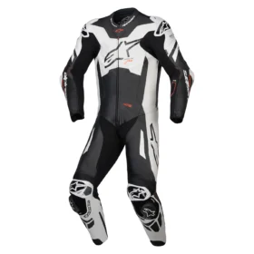 ALPINESTARS GP PLUS V4 SPRINT 1PC LTH SUIT - BLACK WHITE RED FLUO